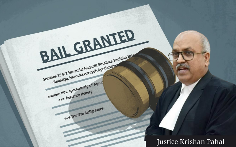 Bail granted under Sections 85, 80(2) of Bharatiya Nagarik Suraksha Sanhita (BNS) and Sections 3/4 of Dowry Prohibition Act : No specific allegations