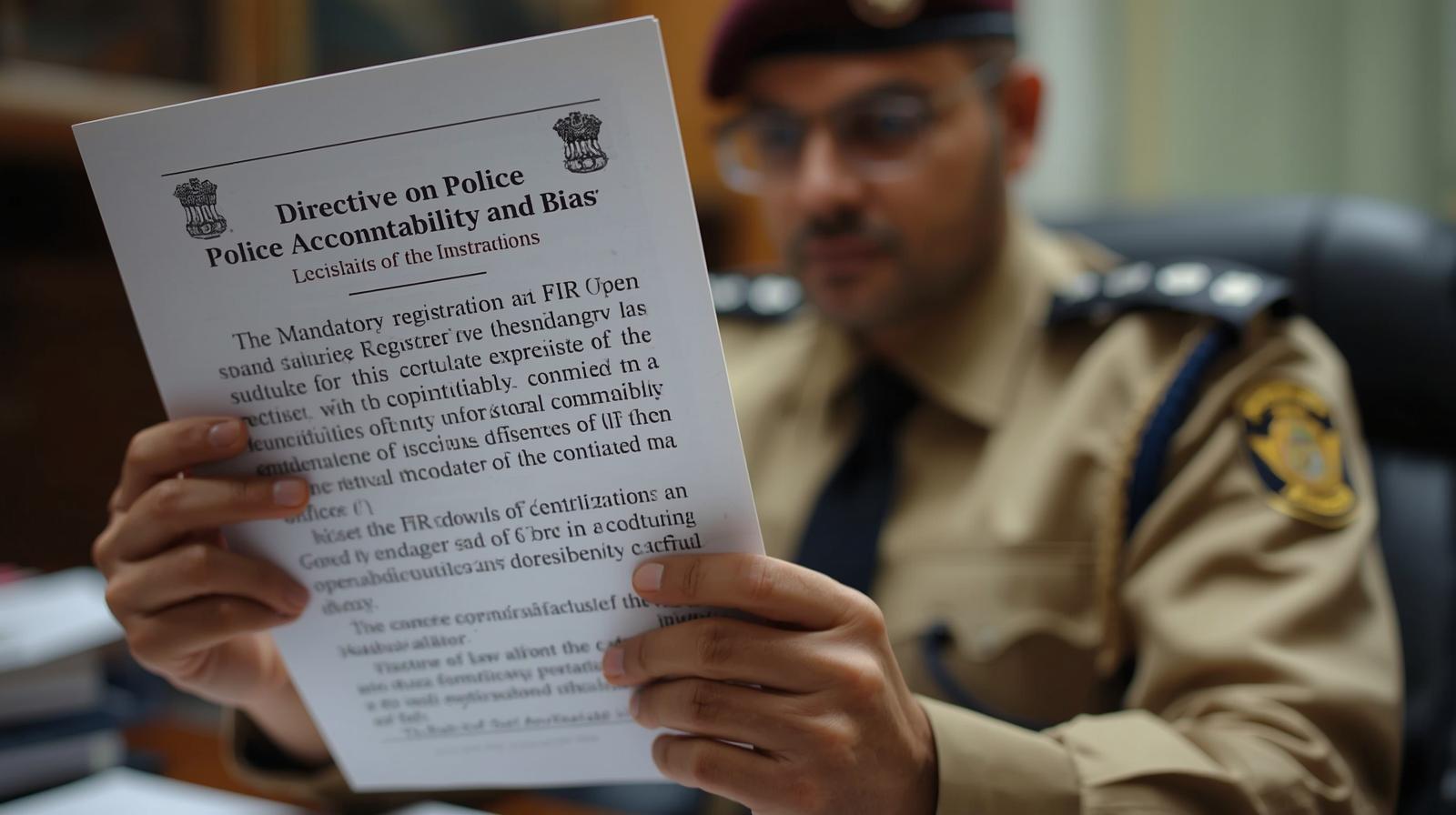 Mandatory to register FIR upon receiving information of a cognizable offence - Directive on Police Accountability and Bias