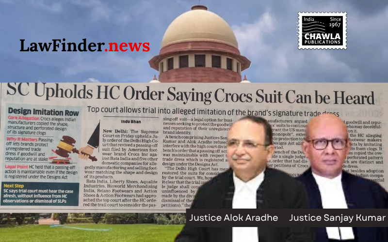 Restoration of Suit: SC Upholds Delhi High Court's Decision in Bata India v. Crocs Inc.