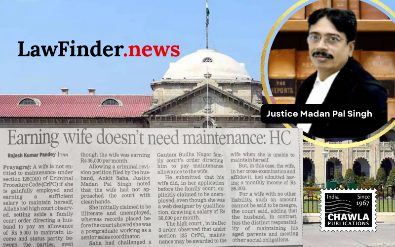 Allahabad HC sets aside maintenance order in favour of earning wife, says she didn't tell truth