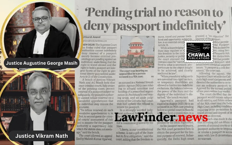Supreme Court Upholds Right to Passport Renewal Amid Criminal Proceedings