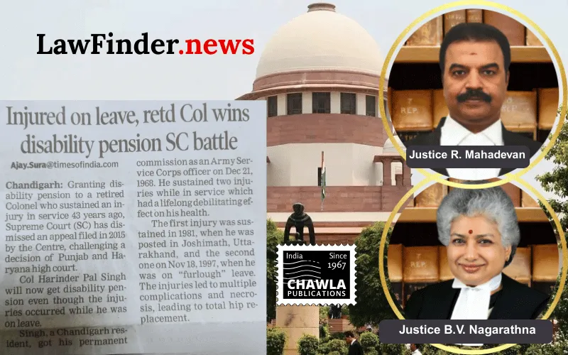 Supreme Court Upholds High Court's Decision on Disability Pension for Retired Colonel