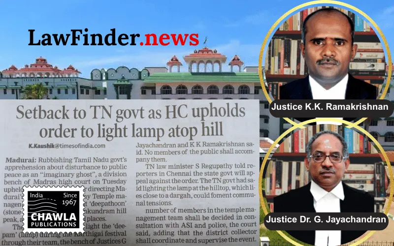 HC Bench upholds single judge ruling allowing lighting of deepam on Thirupparankundram hill