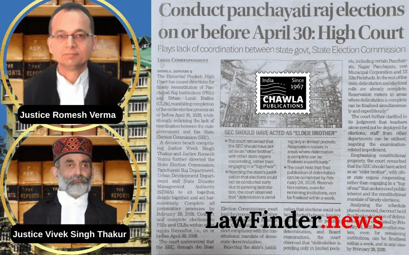 Himachal Pradesh High Court Orders Timely Panchayat Elections Amidst Delays