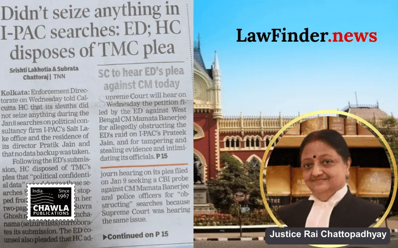 Calcutta High Court Disposes Petition on Protection of Political Confidential Data