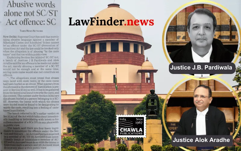 Supreme Court Quashes Charges Against Keshaw Mahto in SC/ST Act Case