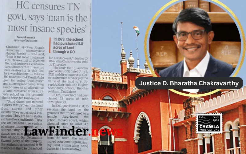 Madras High Court Quashes Government Order; Directs State to Allocate Suitable Land for St. Joseph's School