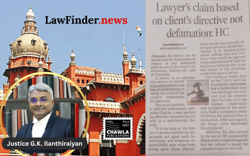 Madras High Court Quashes Defamation Case Against Advocate, Upholds Charges Against Primary Accused