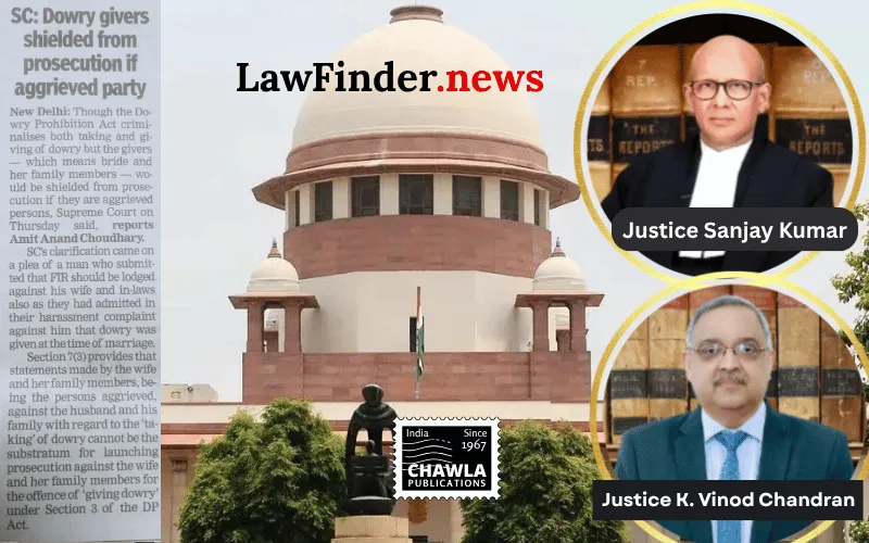 Dowry Prohibition Act provides immunity to aggrieved persons by the offence from prosecution for statements made regarding the giving or taking of dowry