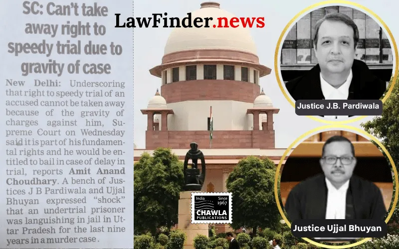 Bail - Accused languishing in jail as under-trial prisoner for nine years - Fundamental right to speedy trial infringed