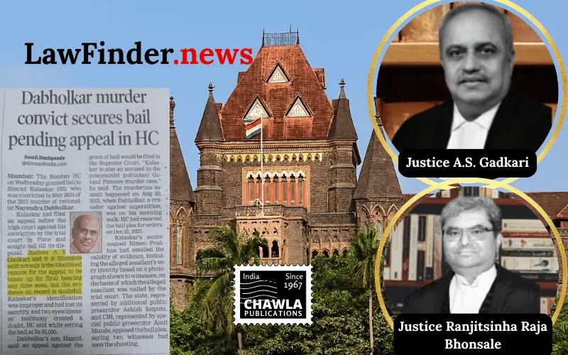 Bombay High Court Suspends Sentence and Grants Bail to Sharad Bhausaheb Kalaskar in Dabholkar Murder Case