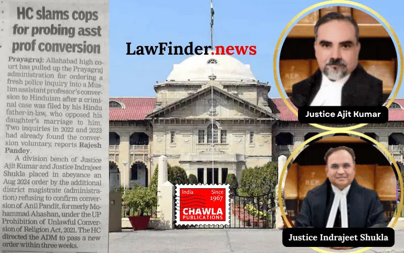 Allahabad HC strongly censures ADM for repeated inquiries against man who converted to Hinduism