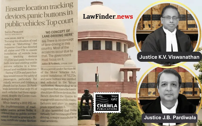 Supreme Court Mandates Installation of Safety Devices in Public Service Vehicles