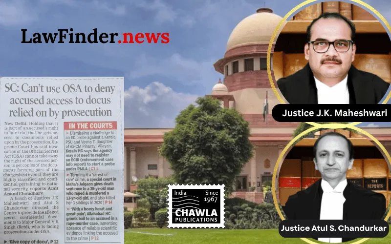 Supreme Court Ensures Fair Trial by Granting Access to Classified Documents in V.K. Singh Case